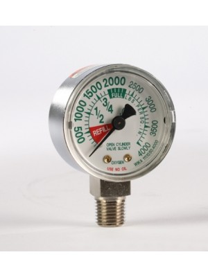 Cadran BT - Jauge de pression et de débit pour cylindre d'oxygène