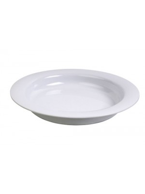 Plate with sploped base - White