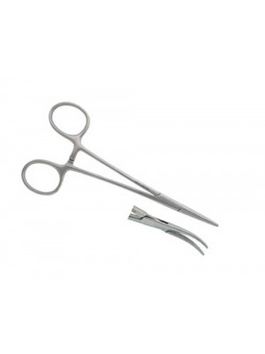 Straigt Hemostatic Forceps with Serrated Tip - 15 cm / 6 1/4"