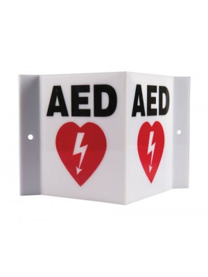 Wall Sign AED V-Shaped
