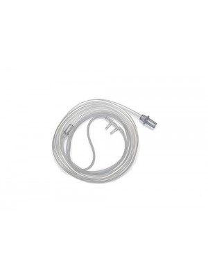  Adult, Satin nasal cannula with curved prongs and tube